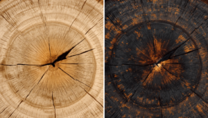 Aquilaria tree heartwood before and after agarwood resin formation comparison Purpose