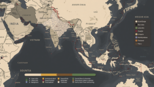 World map of agarwood producing countries