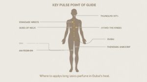 Where to apply long-lasting perfume in Dubai's heat - standard and Dubai-specific pulse points guide