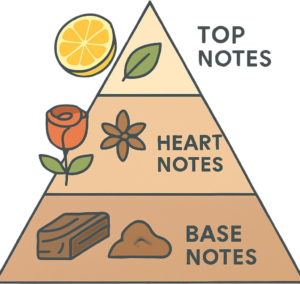 fragrance note pyramid top heart base notes explained