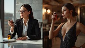 fragrance oil for office wear vs spray perfume for evening events Dubai