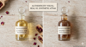 two small attar bottles side by side