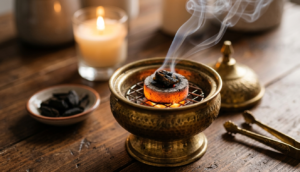 How to burn bukhoor at home - charcoal mabkhara method step by step Dubai