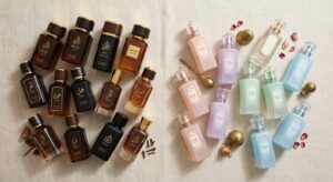 Arabian fragrance oil scent families - oud, musk, and floral, Dubai
