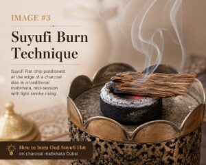 How to burn Oud Suyufi Flat on charcoal mabkhara Dubai