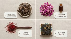 Oud, Taifi rose, saffron, and bukhoor, key ingredients in Dubai perfumery