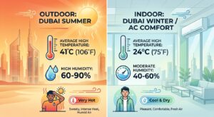 hot outdoor vs cool indoor